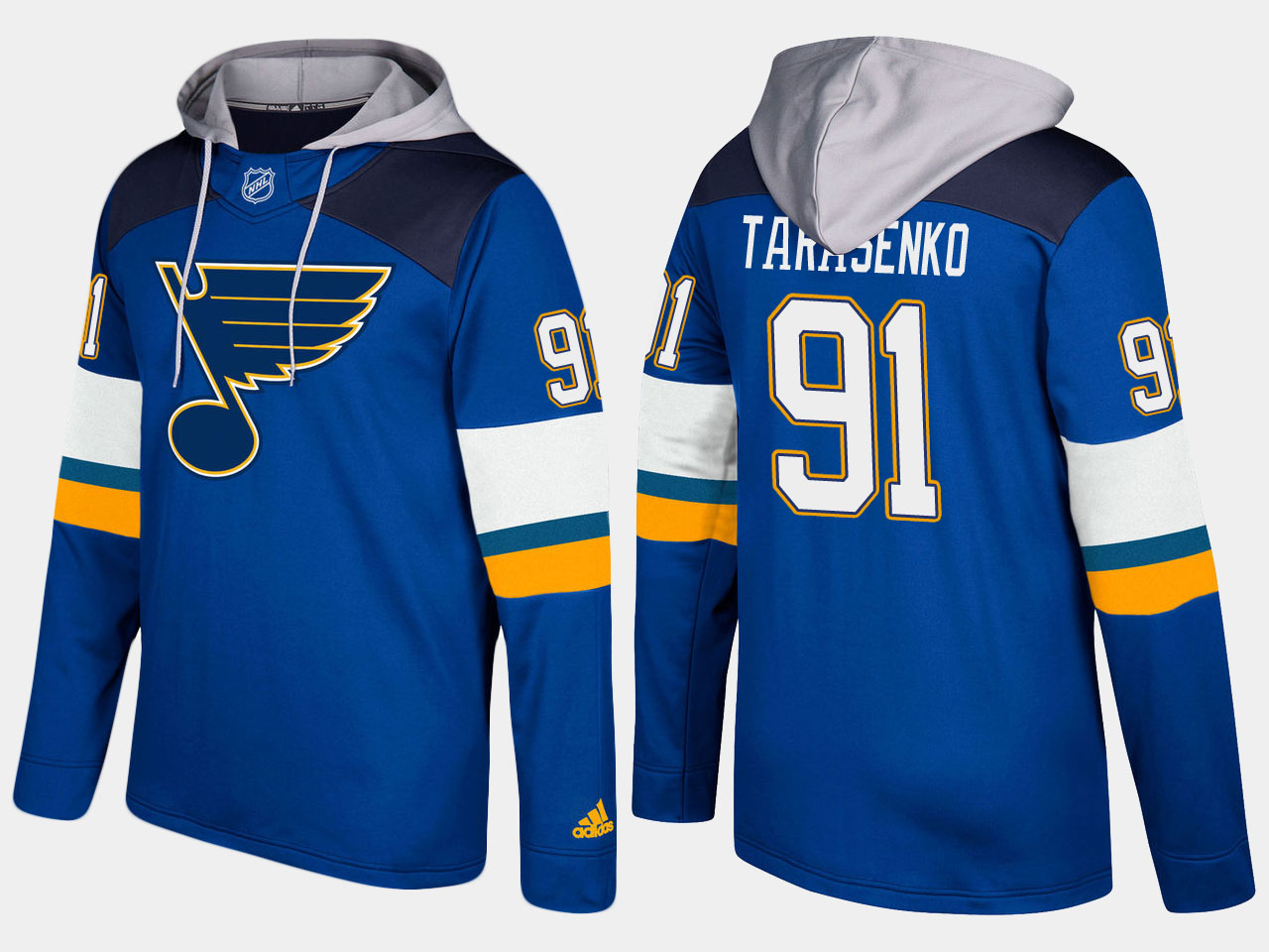 Men NHL St.Louis blues 91 vladimir tarasenko blue hoodie